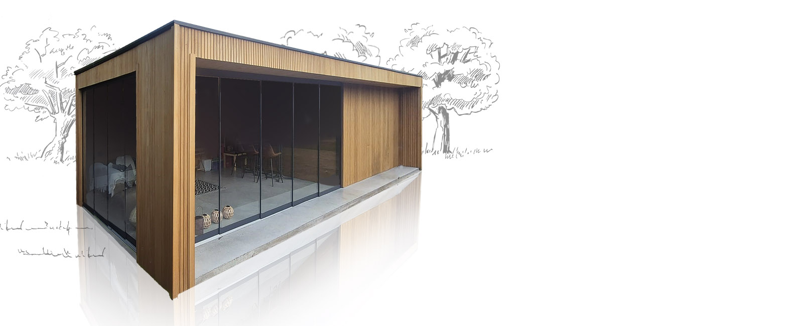 Jouw tuinhuis, onze trots.
Volledig op maat en naar uw wensen.
Afspraak maken.
